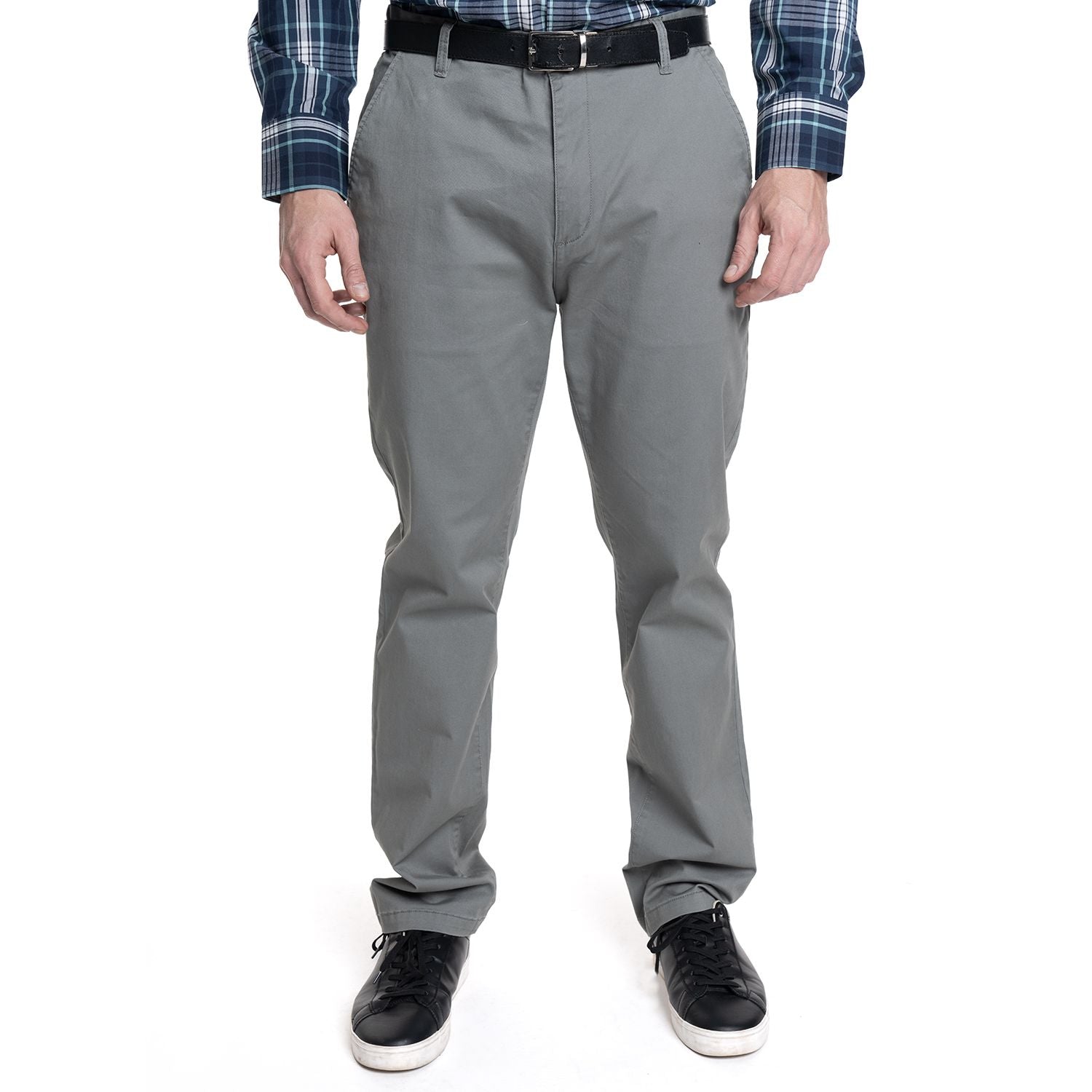 Pantalón frente plano regular fit 095 Oliva Oscuro | MASX Chile