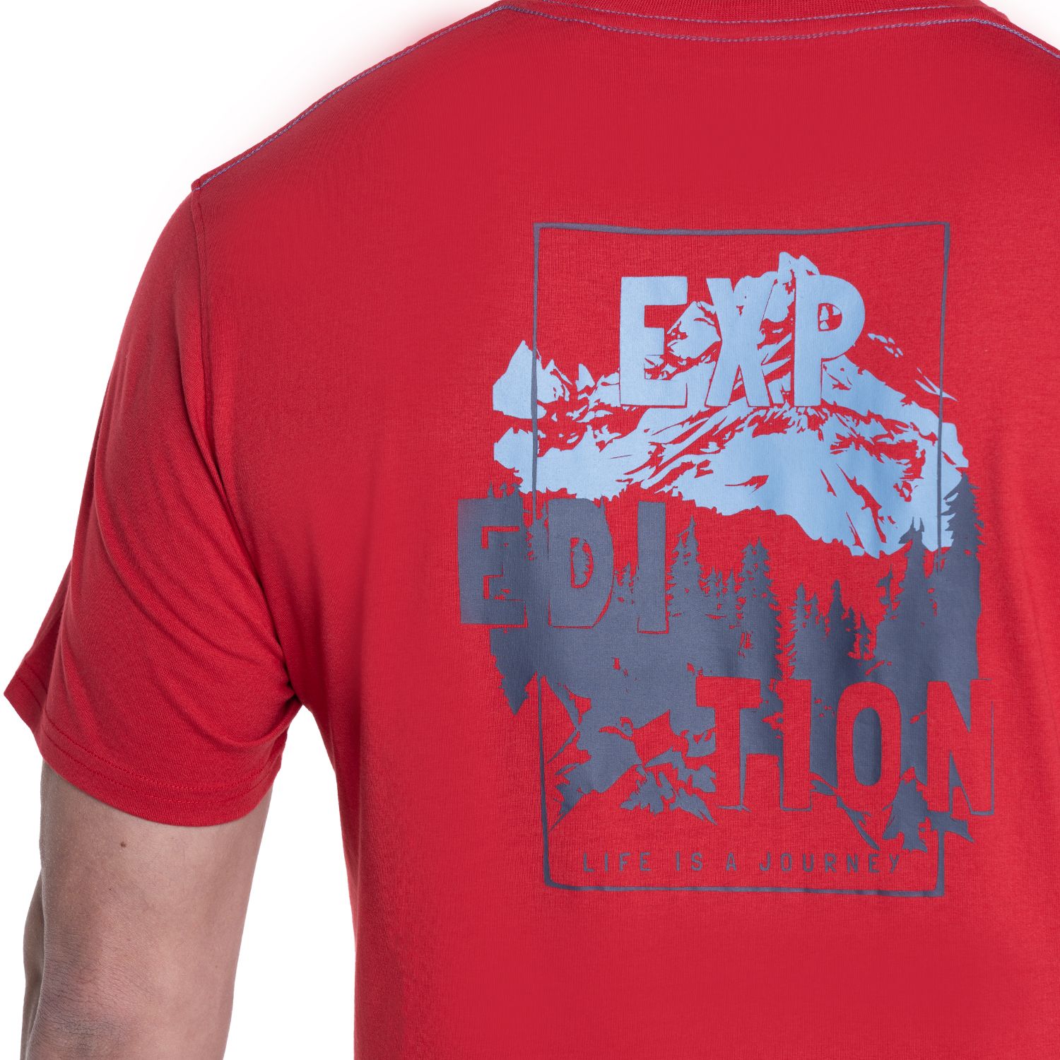 Polera jersey estampado back cuello v 055 rojo oscuro Tallas grandes | MASX Chile