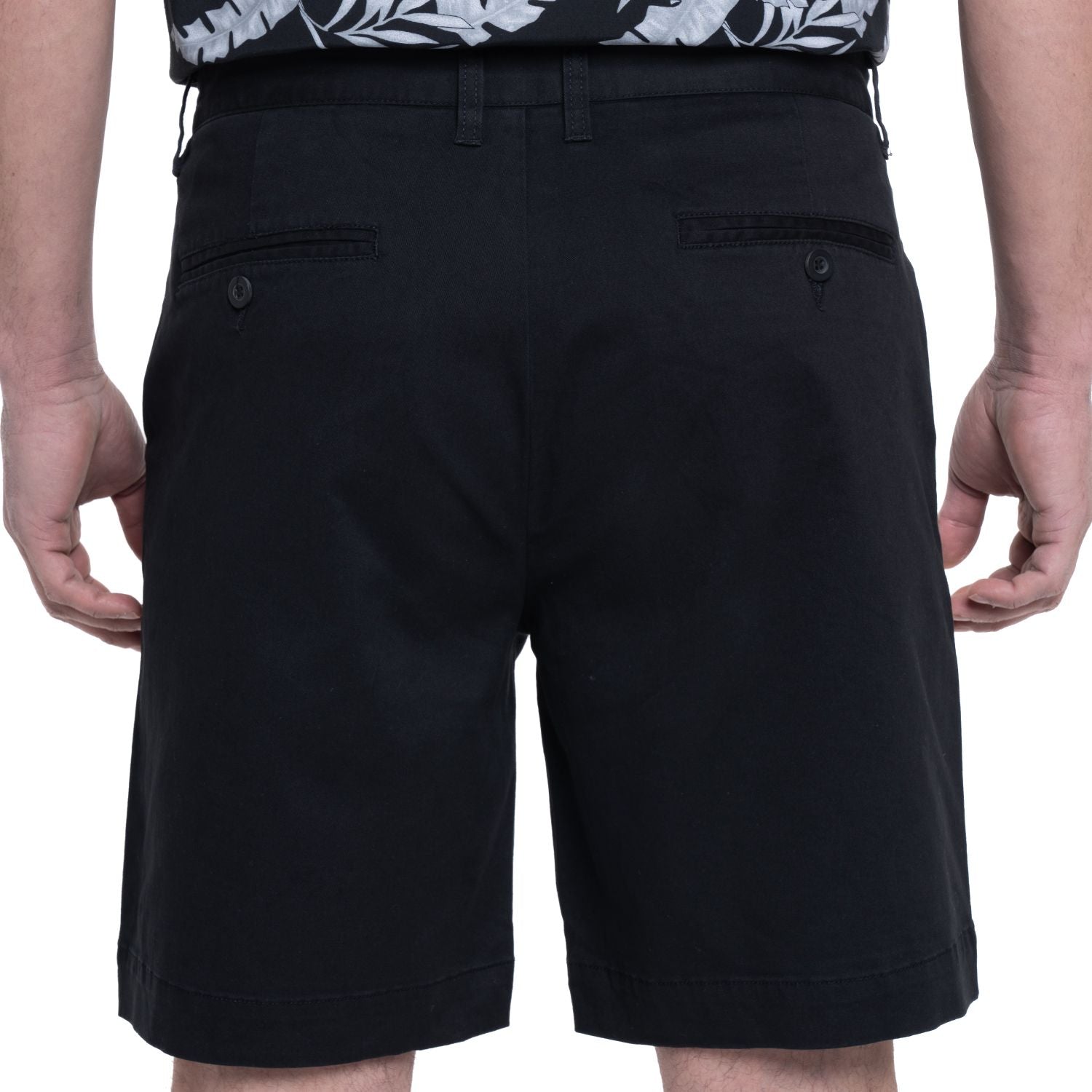 Bermuda frente plano 009 negro regular fit