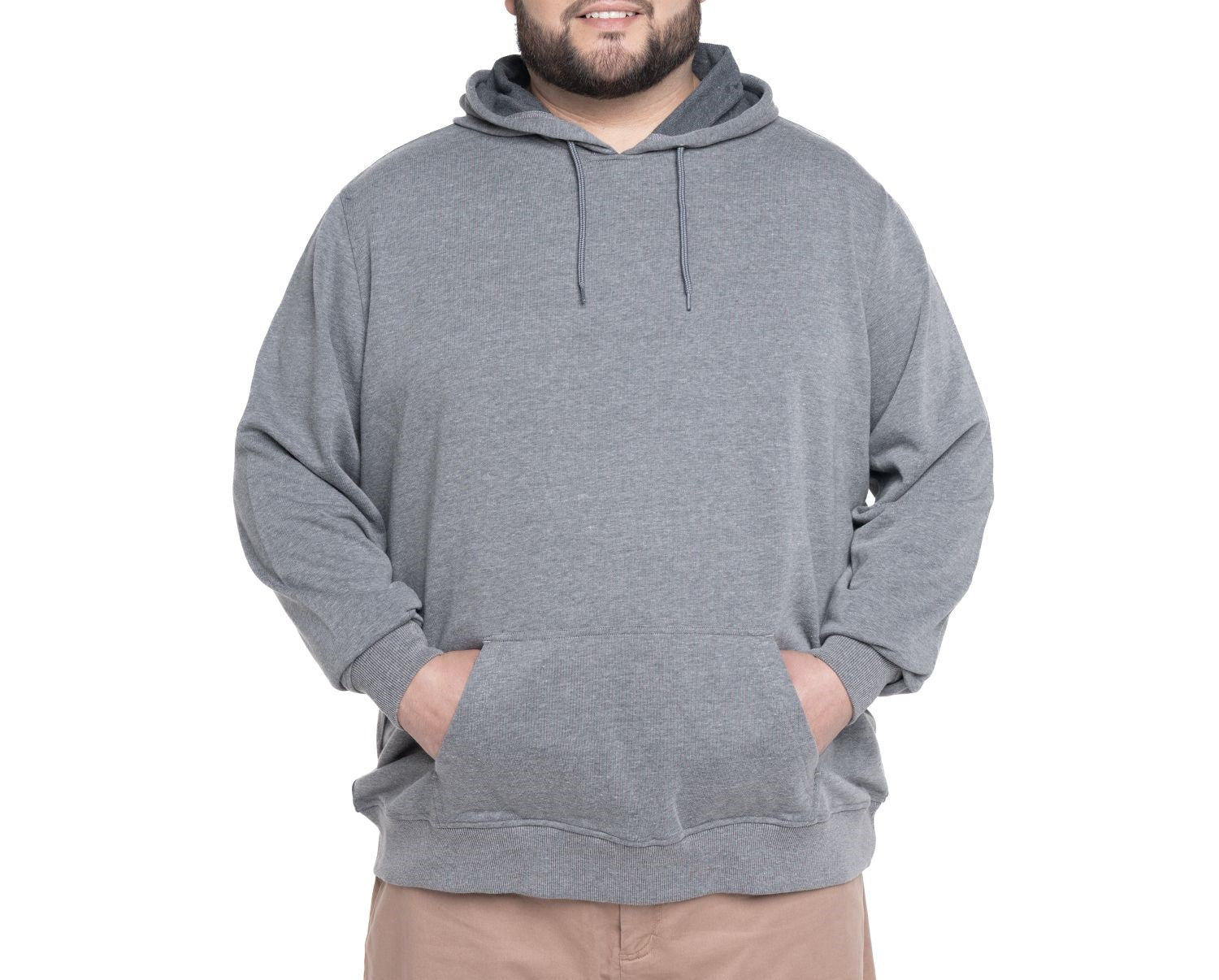Polerón hoodie 003gris medio