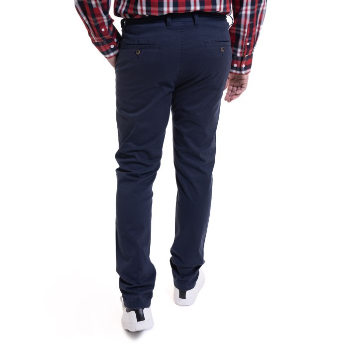 Pantalón frente plano slim fit spandex 079 azul marino  trv | MASX Chile